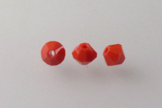 MC Bicone Xilion Cut beads High Sparkle 4 mm, Opaque Red (93200), Bohemia Crystal Glass, Czechia 45169302