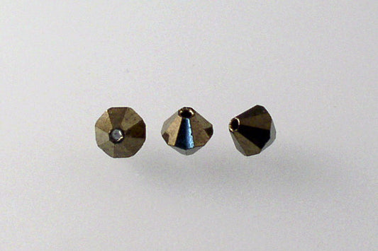 MC Bicone Xilion Cut beads High Sparkle 5 mm, Black 90217 (23980-90217), Bohemia Crystal Glass, Czechia 45169302