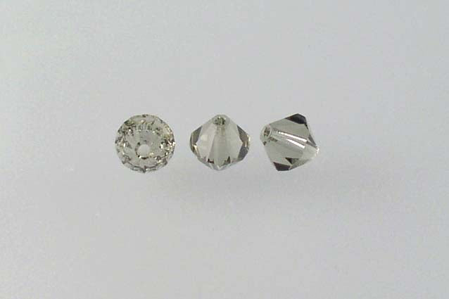 MC Bicone Xilion Cut beads High Sparkle 5 mm, Gray (40010), Bohemia Crystal Glass, Czechia 45169302