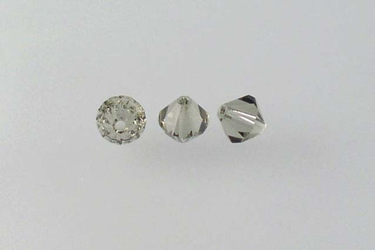 MC Bicone Xilion Cut beads High Sparkle 5 mm, Gray (40010), Bohemia Crystal Glass, Czechia 45169302