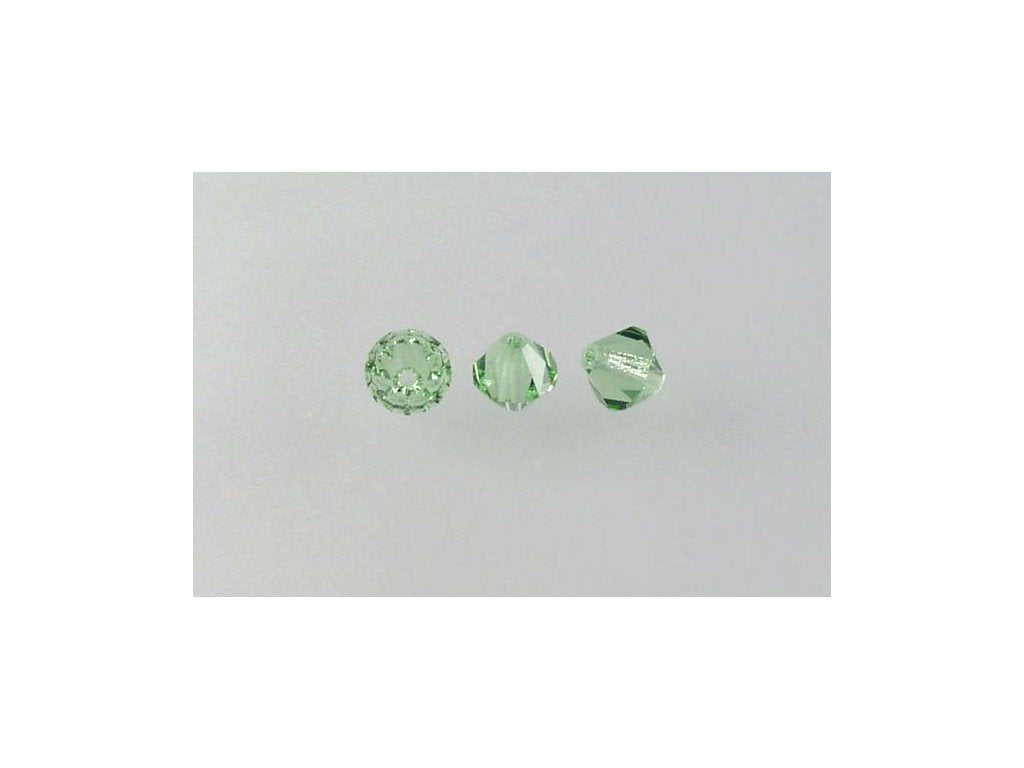 MC Bicone Xilion Cut beads High Sparkle Transparent Green Glass Czech Republic