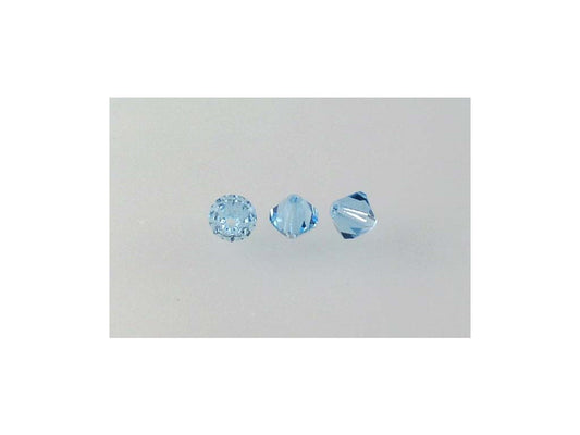 MC Bicone Xilion Cut beads High Sparkle Transparent Aqua Glass Czech Republic
