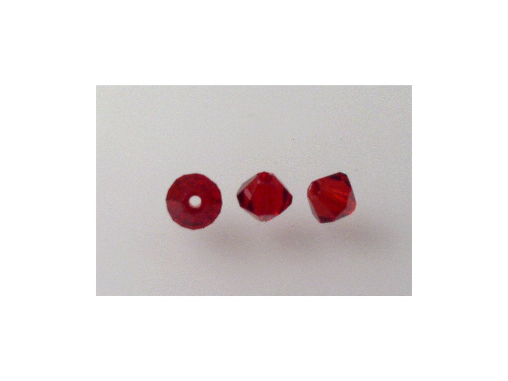 MC Bicone Xilion Cut beads High Sparkle Transparent Red Glass Czech Republic
