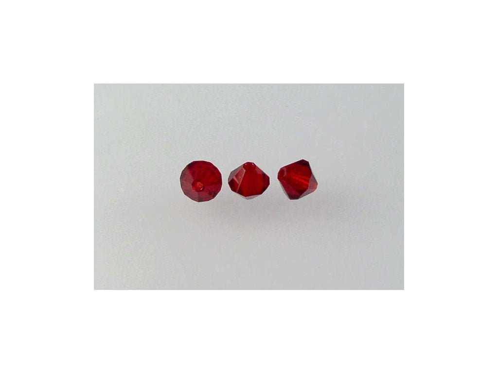 MC Bicone Xilion Cut beads High Sparkle Transparent Red Glass Czech Republic