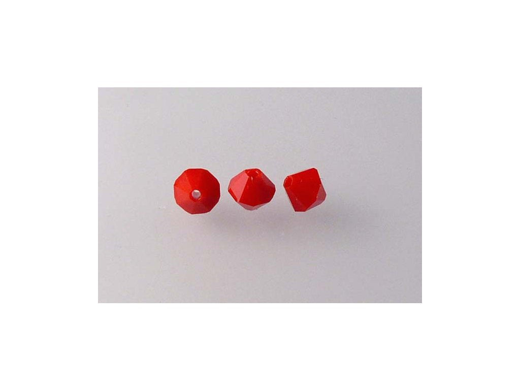 MC Bicone Xilion Cut beads High Sparkle Opaque Red Glass Czech Republic