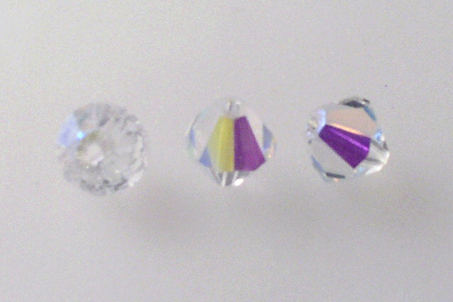 MC Bicone Xilion Cut beads High Sparkle 6 mm, Crystal Ab (30-28701), Bohemia Crystal Glass, Czechia 45169302