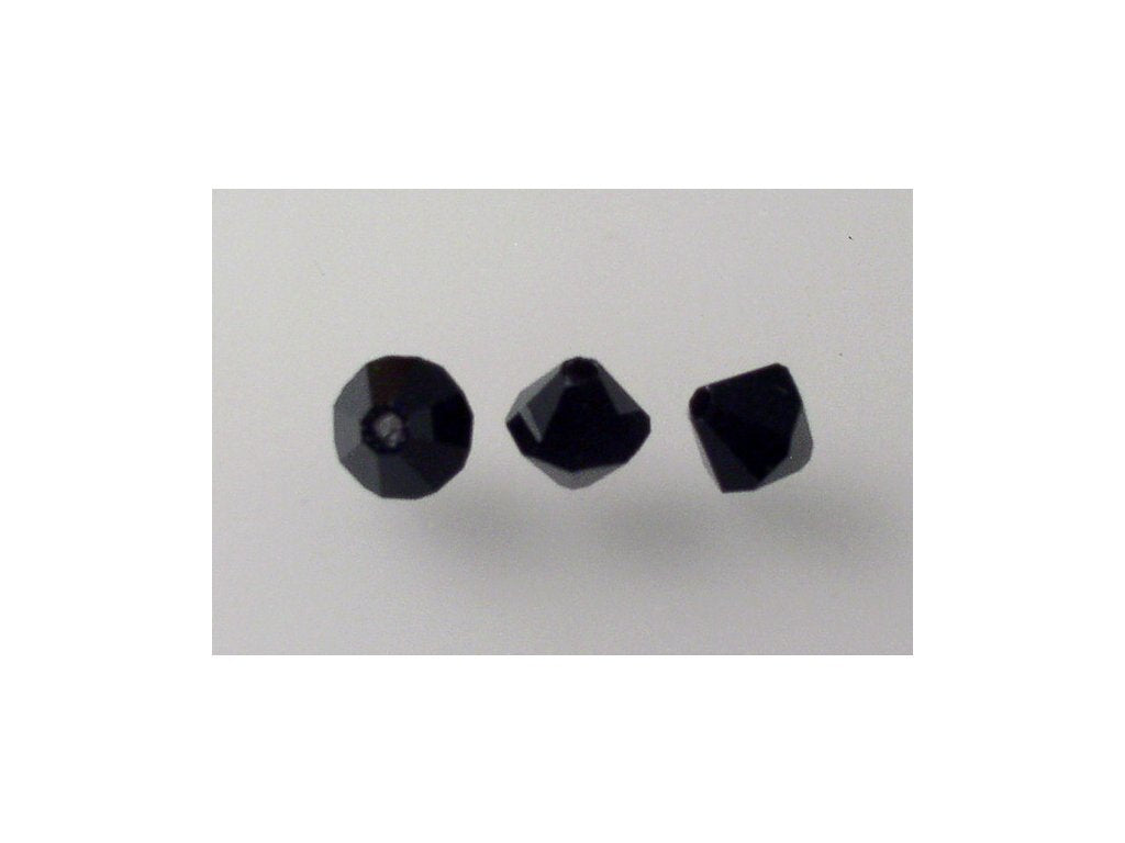 MC Bicone Xilion Cut beads High Sparkle Black Glass Czech Republic