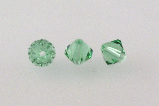MC Bicone Xilion Cut beads High Sparkle 6 mm, Transparent Green (50520), Bohemia Crystal Glass, Czechia 45169302