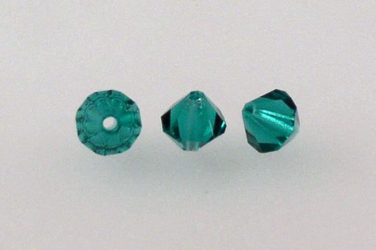 MC Bicone Xilion Cut beads High Sparkle 6 mm, Transparent Green Emerald (50720), Bohemia Crystal Glass, Czechia 45169302