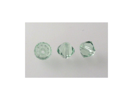 MC Bicone Xilion Cut beads High Sparkle Transparent Green Glass Czech Republic