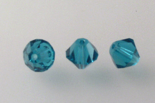 MC Bicone Xilion Cut beads High Sparkle 6 mm, Transparent Aqua (60220), Bohemia Crystal Glass, Czechia 45169302