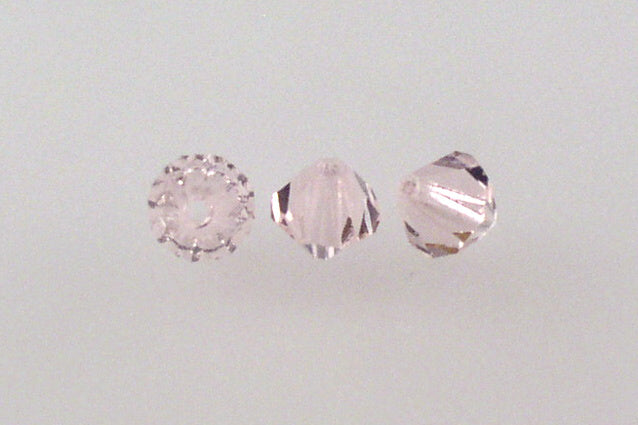 MC Bicone Xilion Cut beads High Sparkle 6 mm, Transparent Pink (70210), Bohemia Crystal Glass, Czechia 45169302