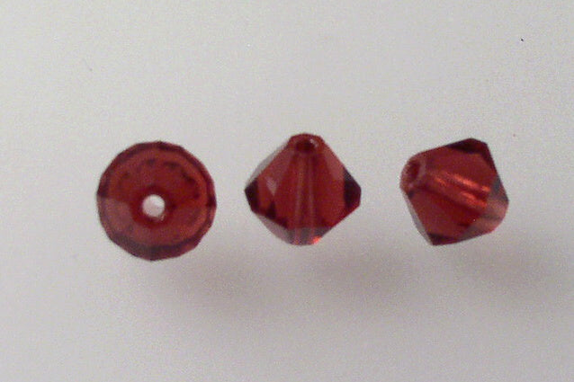 MC Bicone Xilion Cut beads High Sparkle 6 mm, Transparent Red (70350), Bohemia Crystal Glass, Czechia 45169302