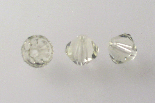 MC Bicone Xilion Cut beads High Sparkle 6 mm, Transparent Yellow (80100), Bohemia Crystal Glass, Czechia 45169302