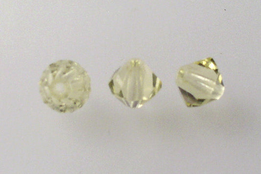 MC Bicone Xilion Cut beads High Sparkle 6 mm, Transparent Yellow (80120), Bohemia Crystal Glass, Czechia 45169302