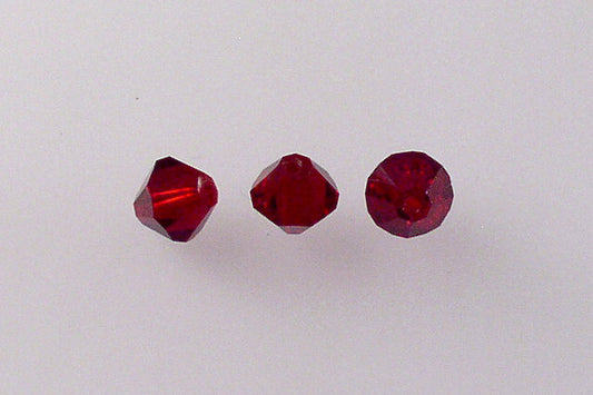 MC Bicone Xilion Cut beads High Sparkle 6 mm, Transparent Red (90100), Bohemia Crystal Glass, Czechia 45169302