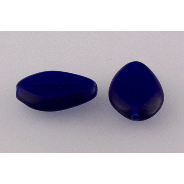 Shaped Table Cut Beads 18 x 12 mm, Transparent Blue (30080), Bohemia Crystal Glass, Czechia 99130266