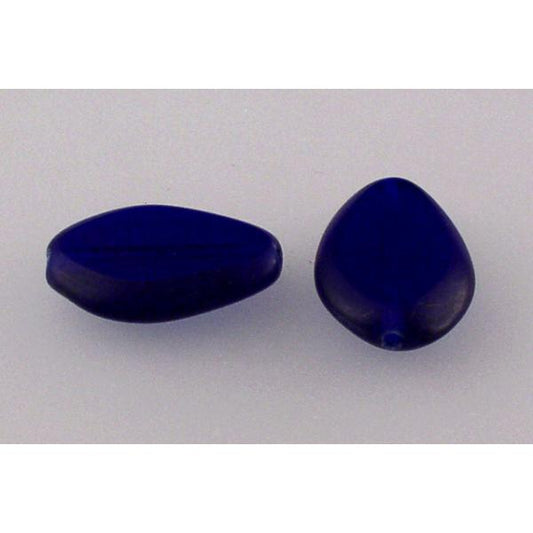 Shaped Table Cut Beads 18 x 12 mm, Transparent Blue (30080), Bohemia Crystal Glass, Czechia 99130266