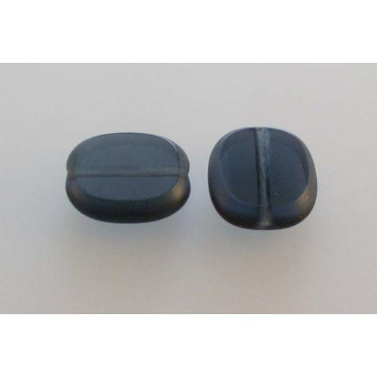Shaped Table Cut Beads 14 x 12 mm, Transparent Dark Blue (30330), Bohemia Crystal Glass, Czechia 99130310