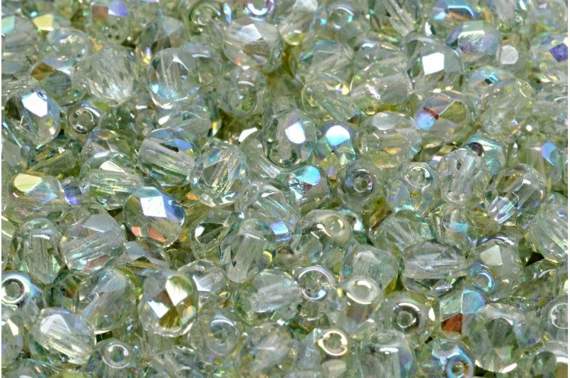 Fire Polish Faceted Round Beads 2mm, Crystal 98539 (00030-98539), Glass, Czech Republic