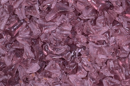 Glass Crumb Pieces for Home Epoxy Decor Mix, Transparent Light Amethyst (20050), Bohemia Crystal Glass, Czechia SKLENENA