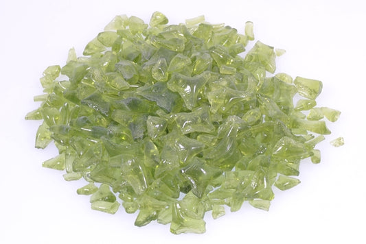 Glass Crumb Pieces for Home Epoxy Decor Mix, Transparent Green (50240), Bohemia Crystal Glass, Czechia SKLENENA