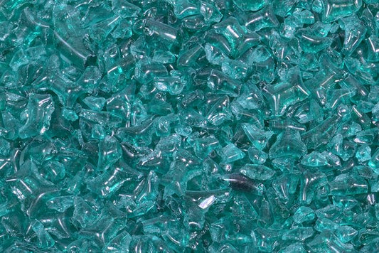 Glass Crumb Pieces for Home Epoxy Decor Mix, Transparent Green Emerald (50730), Bohemia Crystal Glass, Czechia SKLENENA