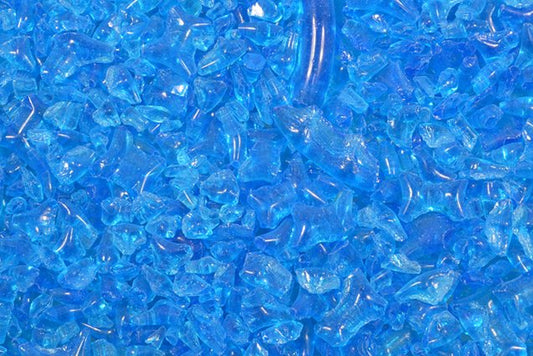 Glass Crumb Pieces for Home Epoxy Decor Mix, Transparent Aqua (60040), Bohemia Crystal Glass, Czechia SKLENENA