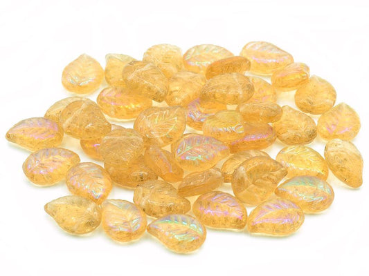 Nice Leaf Beads 70990/27307 Glass Czech Republic