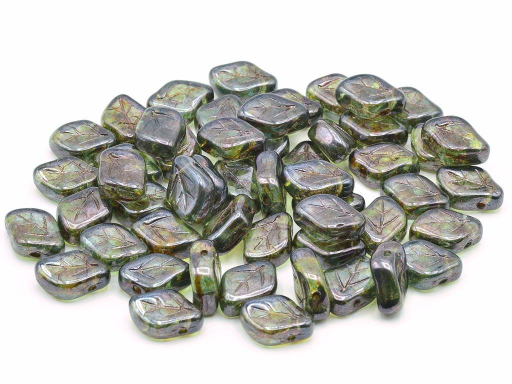 Leaf Beads 00030/65431 Glass Czech Republic