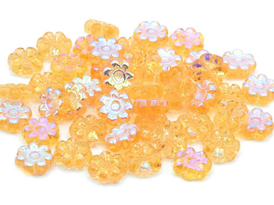 Flower Beads 70990/28701 Glass Czech Republic