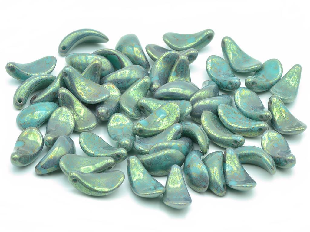 Leaf Shaped Beads 63130/15495 Glass Czech Republic