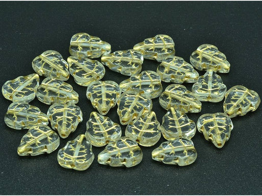 Pressed Beads Leafs 00030/54202 Glass Czech Republic