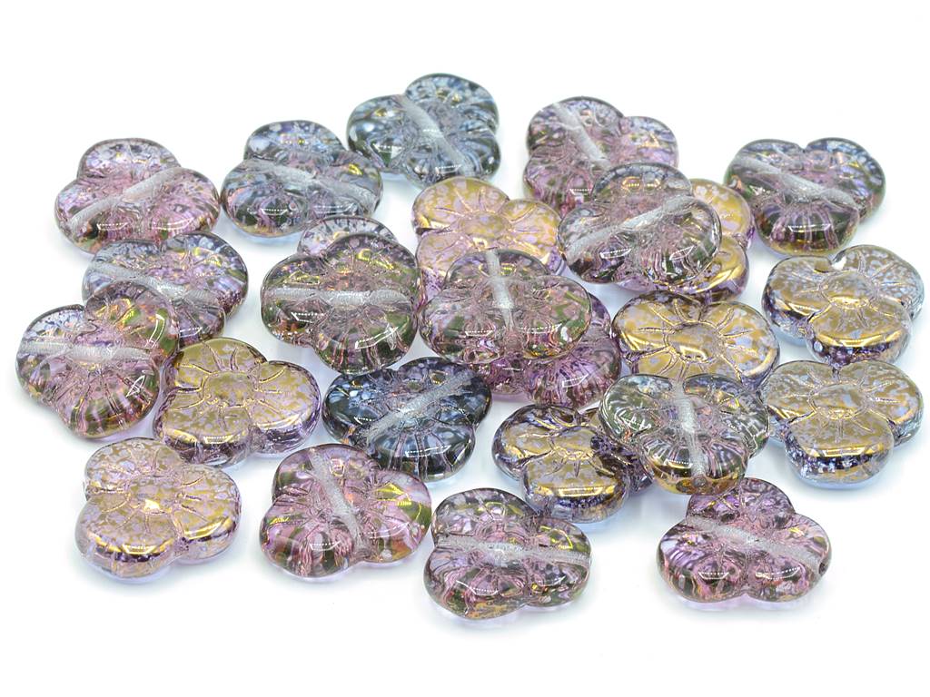 3-petal Flower Flat Beads 13 mm, Crystal 14296 (00030-14296)