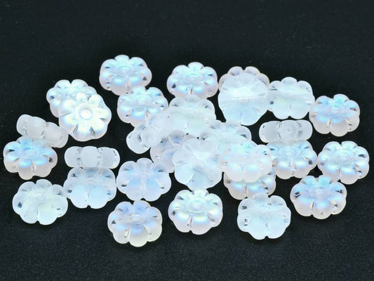 Flower Beads 10 mm, Crystal Crystal Matt Ab (00030-28771)