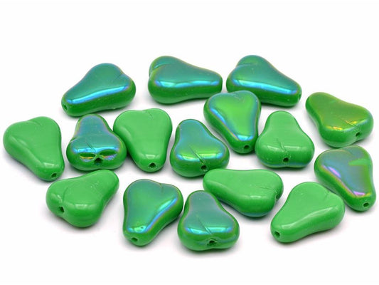 Pressed Beads Pears 53320/27307 Glass Czech Republic