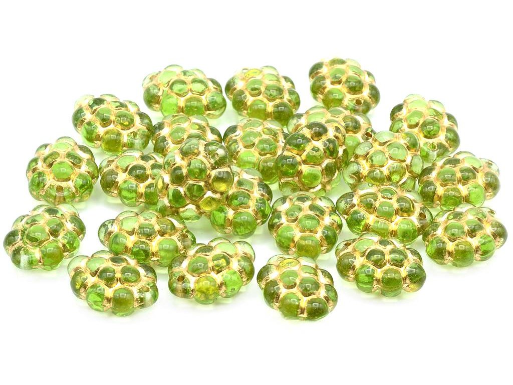 Pressed Beads Grape 50200/54202 Glass Czech Republic