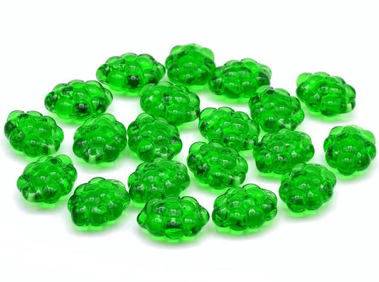 Grape Beads 14 x 10 mm, Emerald Green (50120)