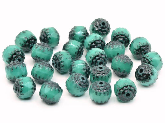 Fire Polished Faceted Beads Cathedral 8 mm, Turquoise 91476 (63130-91476)