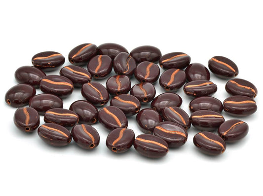 Coffee Bean Beads 11 x 8 mm, 13500 Copper Lined (13500-54307)