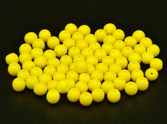Round Pressed Beads 6 mm, Yellow (83120)