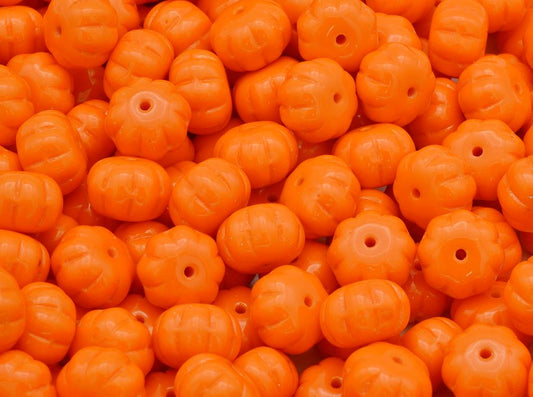 Pumpkin Beads 8 x 11 mm, Opaque Orange (93130)