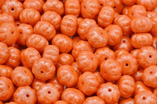 Pumpkin Beads 8 x 11 mm, Opaque Orange Hematite (93130-14400)