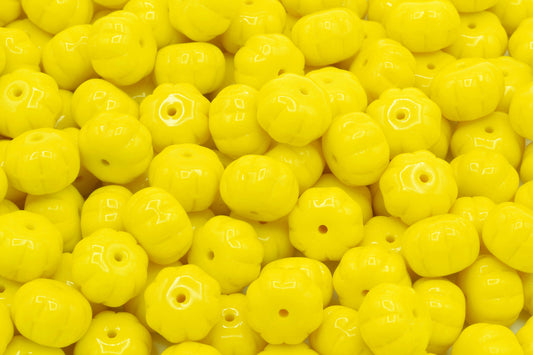 Pumpkin Beads 8 x 11 mm, Bright Yellow (83130)