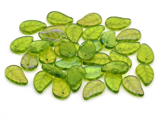 Flat Leaf Beads 50220/27307 Glass Czech Republic