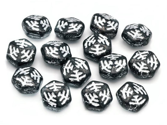 Hexagon Spider Net Beads 23980/54201 Glass Czech Republic