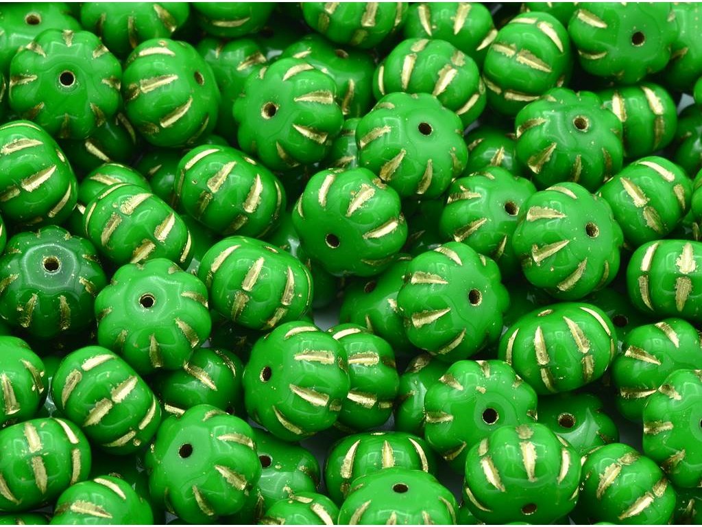 Melon Round Beads 53330/54202 Glass Czech Republic