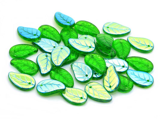 Flat Leaf Beads 14 x 9 mm, 50040 Ab (50040-28701)