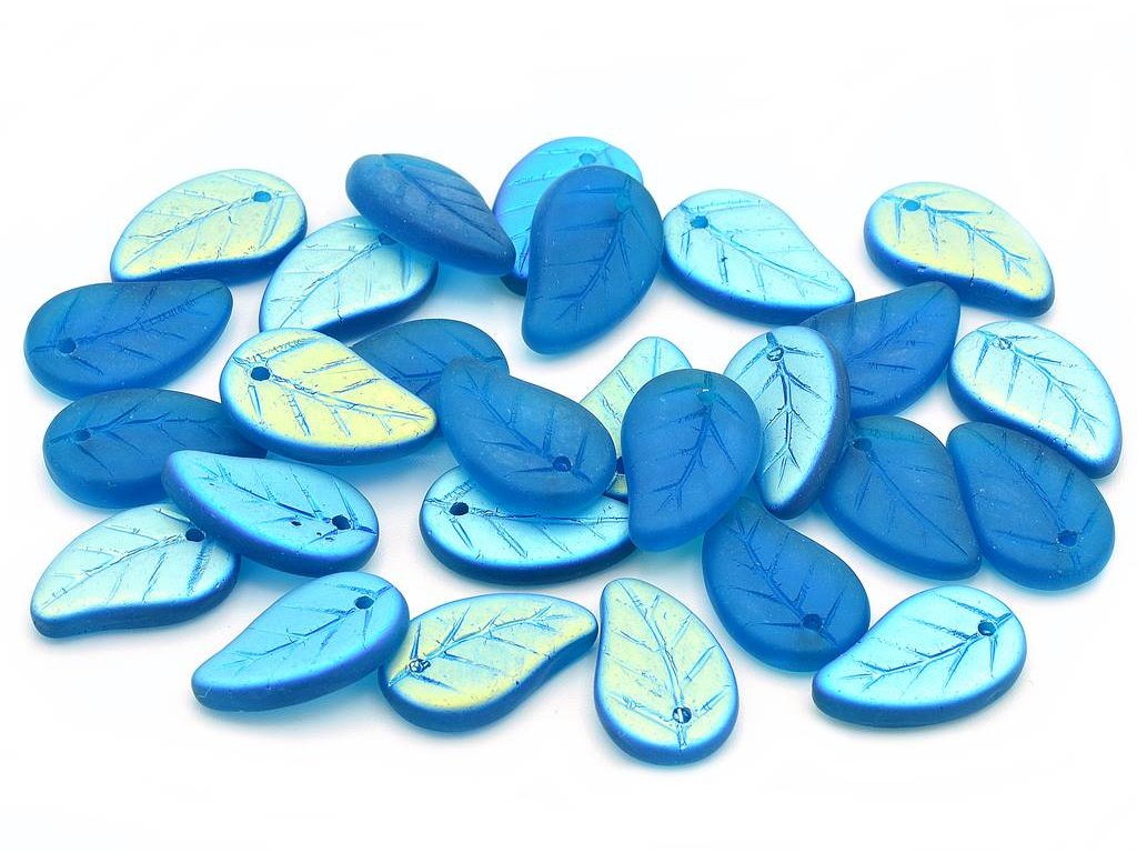 Flat Leaf Beads 60080/84110/28701 Glass Czech Republic