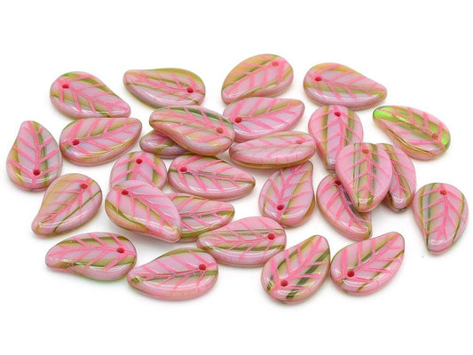 Flat Leaf Beads 77553/54308 Glass Czech Republic